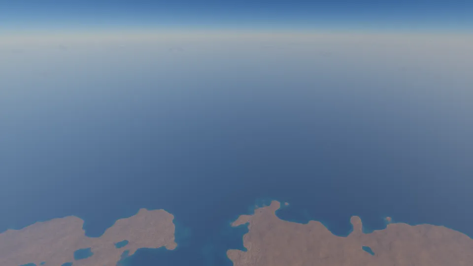 The coast from above