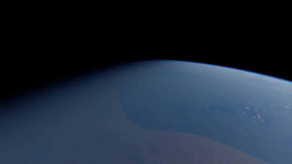 Orbit, low sun