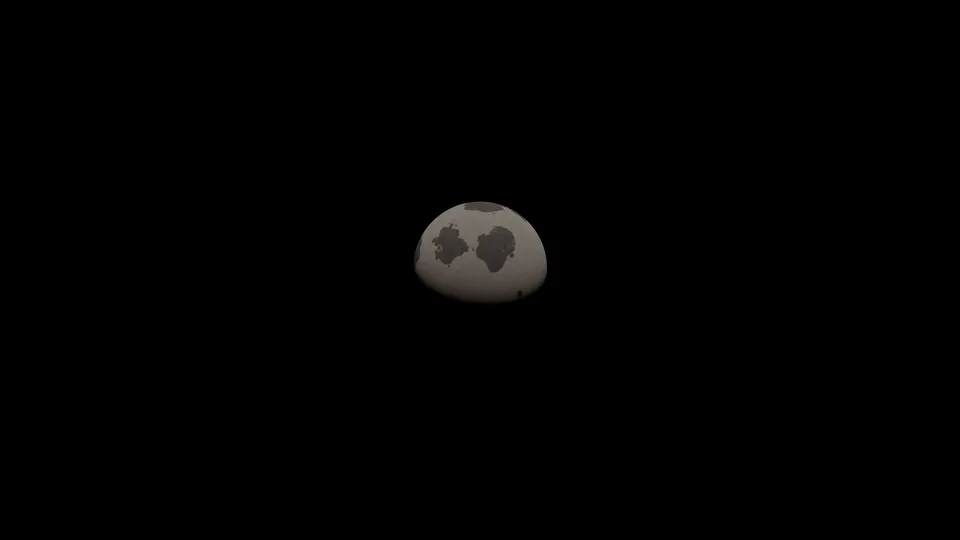 The moon, gibbous