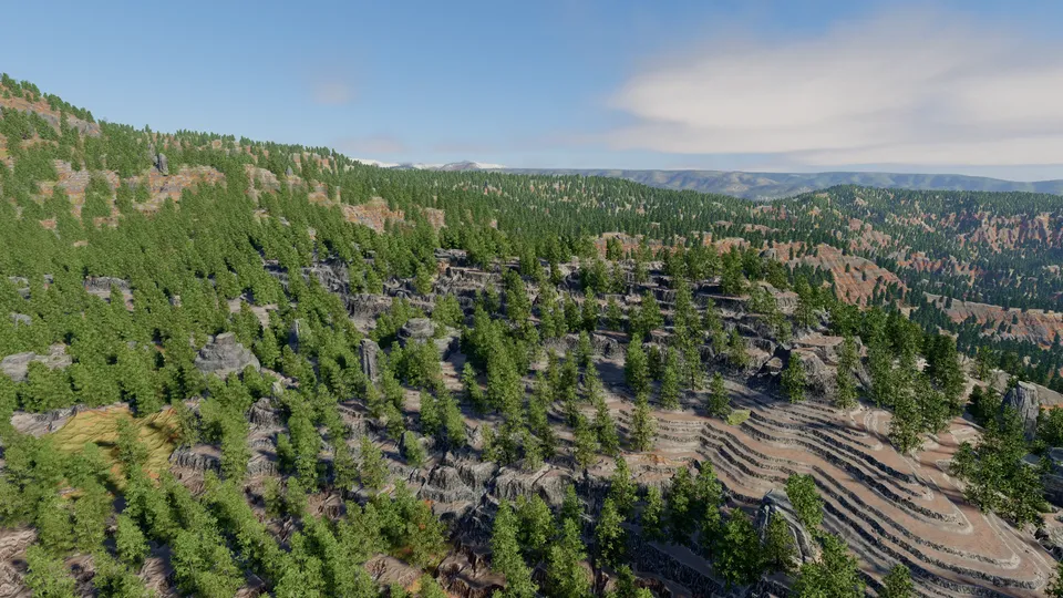 Valley in late summer, 100 m